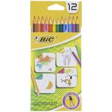 Creioane colorate, Bic, 12 buc, +5 ani