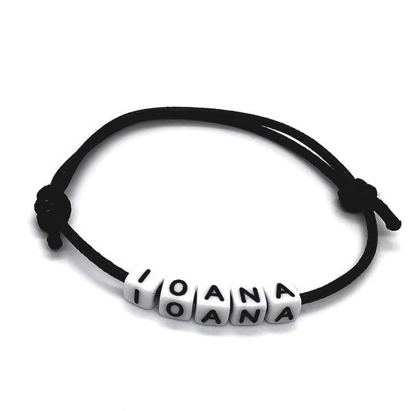 Bratara din piele ecologica reglabila cu numele Ioana