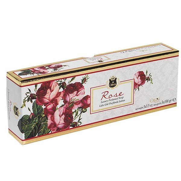 Sapun de lux cu trandafiri si ulei de măsline, Olivos, Turcia, 3x100g esteto.ro imagine noua