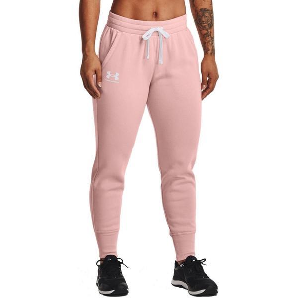 Pantaloni femei under armour rival fleece 1356416-676, xs, roz