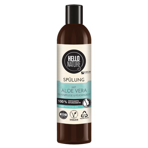 Balsam Bio pentru păr cu Aloe Vera, fără coloranți sintetici, Deep Care & Moisture, Hello Nature, 300 ml esteto