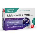 Melatonina Retard 5mg cu Efect Prelungit pe Toata Durata Somnului Rotta Natura, 90 tablete