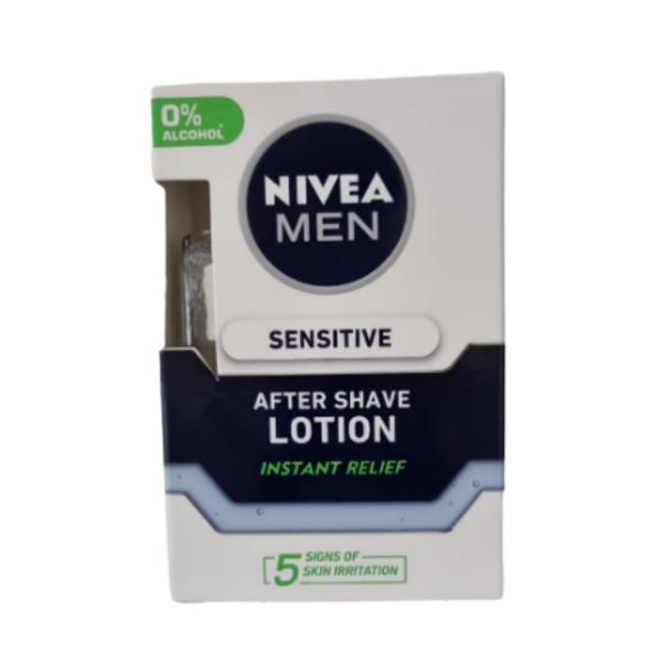 Lotiune dupa Ras pentru Pielea Sensibila Fara Alcool – Nivea Men Sensitive After Shave Lotion 0% Alchool, 100 ml
