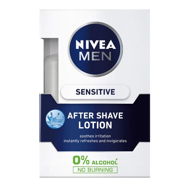 Lotiune dupa Ras pentru Pielea Sensibila Fara Alcool – Nivea Men Sensitive After Shave Lotion 0% Alchool, 100 ml esteto