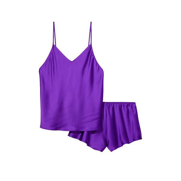 Pijama dama, Victoria's Secret, Draped Back Satin Cami Set, Mov, S INTL
