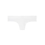 Chiloti tanga Victoria's Secret, Logo Cotton Thong Panty, Albi, M Intl