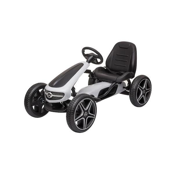 Kart cu pedale si roti Eva Mercedes Benz White