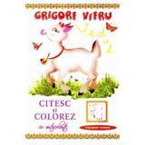 Citesc si colorez cu autocolante: Iedul - Grigore Vieru