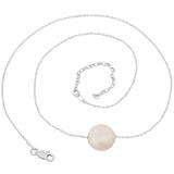 Colier Crystal-Fashion cu perle Swarovski® Skin Chain Coin Pearl 10 Pearlescent
