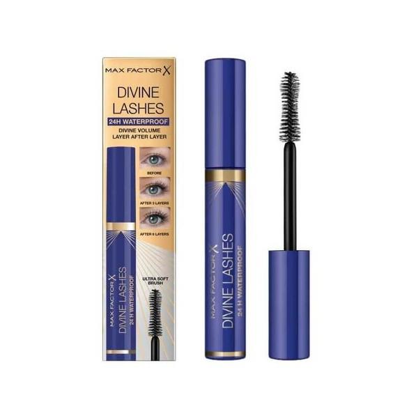 Rimel Rezisten la Apa pentru Volum - Max Factor Divine Lashes Waterproof, 9 ml