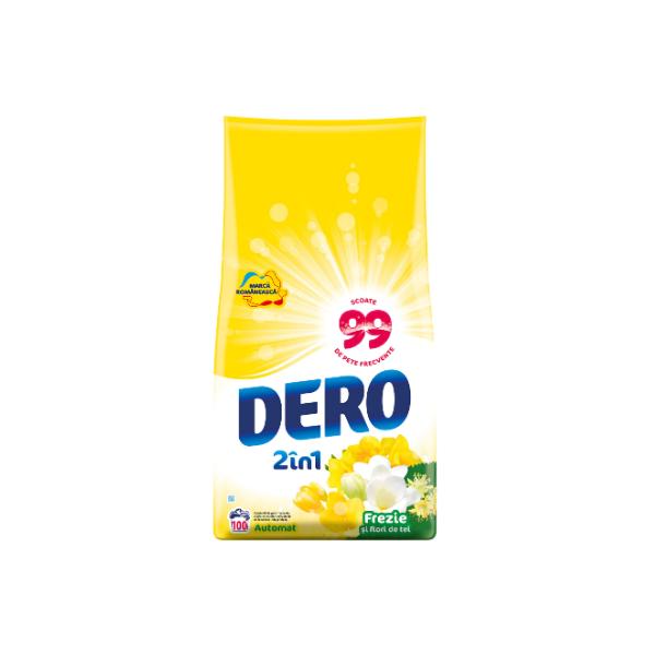 Detergent Automat Pudra cu Parfum de Frezie si Flori de Tei Dero 2 in 1, 10kg