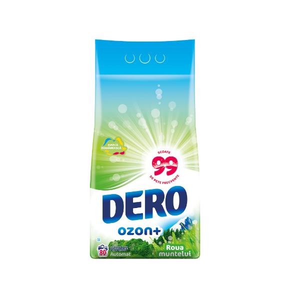 Detergent Automat Pudra cu Parfum de Roua Muntelui Dero Ozon+, 8000g