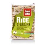 Rondele de orez expandat cu 3 cereale eco 130g Lima