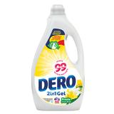 Detergent Lichid cu Parfum de Frezie si Flori de Tei Dero 2 in 1 Gel, 3000ml