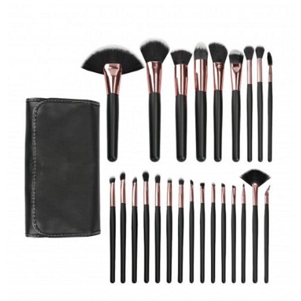Set 24 Pensule Negre pentru Machiaj – Mimo Makeup Brush Black, 24 buc BLACK poza noua reduceri 2022