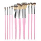 Set 10 Pensule Roz pentru Machiaj - Mimo Makeup Brush Pink, 10 buc