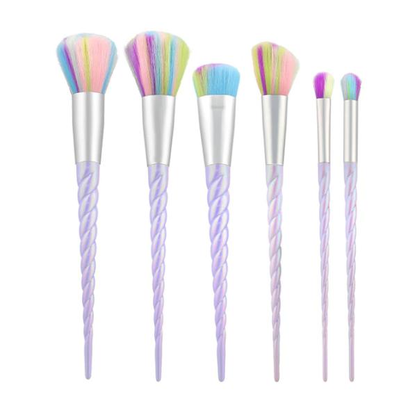Set 6 Pensule Unicorn pentru Machiaj – Mimo Makeup Brush Unicorn, 6 buc Brush