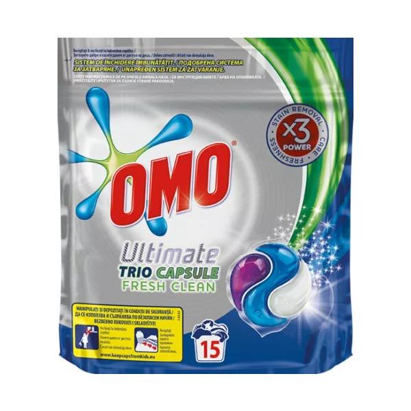 Detergent Capsule - Omo Ultimate Trio Capsule Fresh Clean, 15 buc