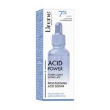 Ser acid hidratant, Lirene Acid Power cu hidrolat din floare de colt si complex 7 procente acid lactic si lactobionic, 30ml