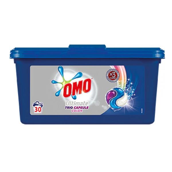 Detergent Capsule pentru Rufe Colorate - Omo Ultimate Trio Capsule Color, 30 buc