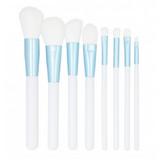 Set 9 Pensule Albe pentru Machiaj - Mimo Makeup Brush White, 9 buc