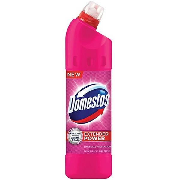Dezinfectant pentru Toaleta Roz – Domestos Thick Bleach Pink Extended Power, 750 ml