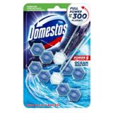 Odorizant pentru Toaleta cu Aroma Marina - Domestos Power 5 Ocean Duo Pack, 2x 55 g