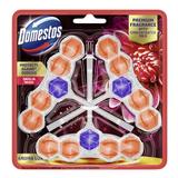Odorizant pentru Toaleta cu Aroma de Dalie si Fructul Dragonului - Domestos Aroma Lux Dhalia Flower & Dragonfruit Mega Pack, 3 x 50 g