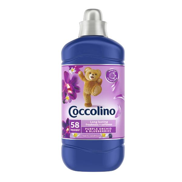 Balsam de Rufe cu Parfum Indelungat de Orhidee si Coacaze - Coccolino Long Lasting Freshness + Softness Purple Orchid &amp; Blueberries Fabric Conditioner, 1450ml