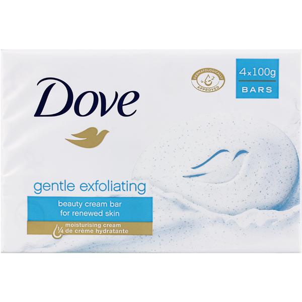 Set 4 Bucati Sapun Solid Exfoliant – Dove Gentle Exfoliating, 4x 100 g Dove imagine noua