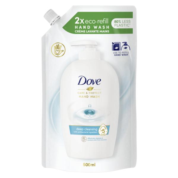 Rezerva Sapun Lichid Cremos Protectie si Ingrijire - Dove Care& Protect Hand Wash Refill, 500 ml