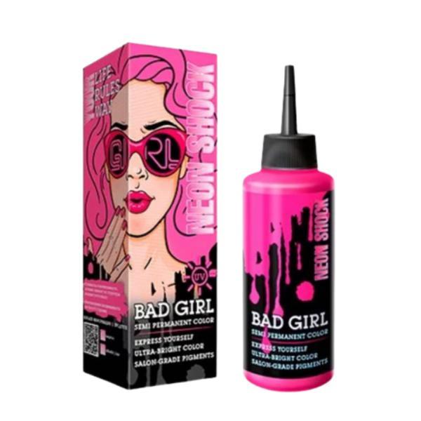 Semi permanent color – BAD GIRL – NEON SHOCK – Roz Neon/UV, 150ml 150ml imagine 2022