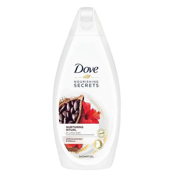 Gel de dus hidratant cu unt de cacao si hibiscus - dove nourishing secrets nurturing ritual with cacao butter hibiscus, 500 ml