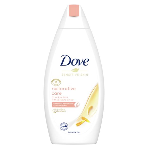 Gel de dus reparator - dove sensitive skin restorative care shower gel, 500 ml