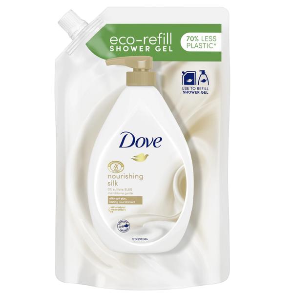 Rezerva Gel de Dus Cremos – Dove Nourshing Silk Shower Gel Eco-refill, 720 ml Dove imagine noua