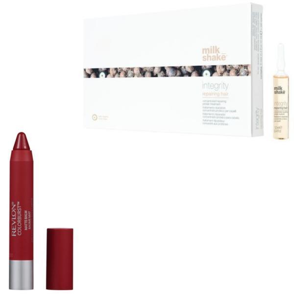 Set cadou Fiole Milk Shake Integrity Repairing Hair Lotion 8x12ml + Cadou Revlon Colorburst Matte Balm 250 Standout 250 imagine noua 2022