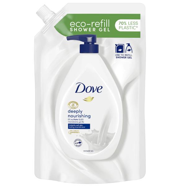Rezerva Gel de Dus Intens Nutritiv – Dove Deeply Nourshing Shower Gel Eco-refill, 720 ml Dove imagine noua