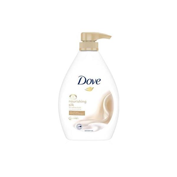 Gel de Dus Cremos cu Pompita – Dove Pump Nourshing Silk Shower Gel, 720 ml Dove imagine noua