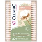 Betisoare de Urechi Biodegradabile din Bumbac Natural Virgin - Cleanic Naturals Virgin Cotton 100% Biodegradable, 200 buc