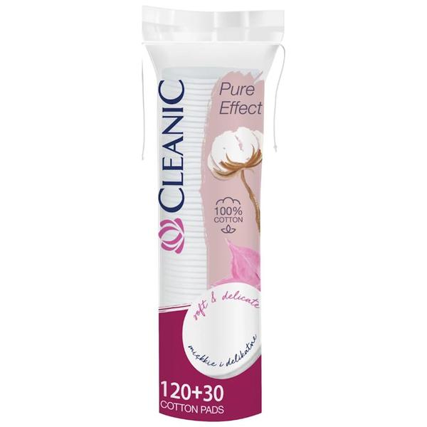 Dischete Demachiante din Bumbac - Cleanic Pure Effect Cotton Pads, 120+30 buc