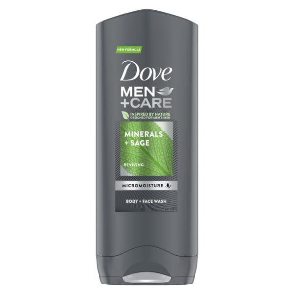 Gel de Dus Revitalizant cu Minerale si Salvie pentru Barbati - Dove Men +Care Minerals+ Sage Reviving Body and Face Wash, 250 ml