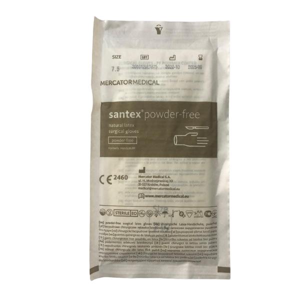 Manusi chirurgicale sterile latex nepudrate marimea m - prima sterile latex surgical powder free gloves 7.5, 2 buc