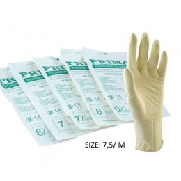 Manusi Chirurgicale Sterile Latex Nepudrate Marimea M - Prima Sterile Latex Surgical Powder Free Gloves 7.5, 2 buc