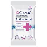 Servetele Umede Antibacteriene - Cleanic Refreshing Wet Wipes Antibacterial, 24 buc