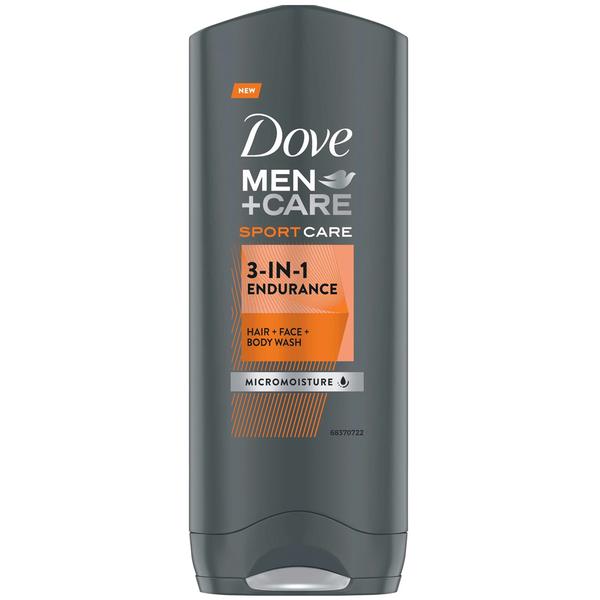 Gel de Dus Sport 3 in 1 – Dove Men +Care Sport Care 3-in-1 Endurance Hair + Face + Body Wash, 400 ml Dove imagine noua