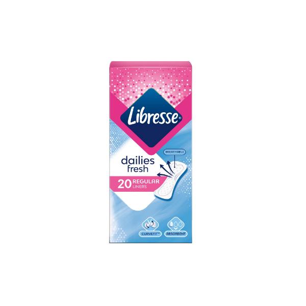 Absorbante Zilnice - Libresse Dailies Fresh Regular, 20 buc