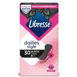 Absorbante Zilnice Negre - Libresse Dailies Style Black Liners, 30 buc