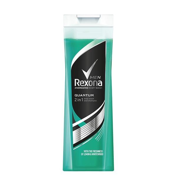 Gel De Dus Energizant Quantum 2 In 1 Pentru Barbati Rexona Men Energizing Body Wash Quantum 2 In 1 400 Ml