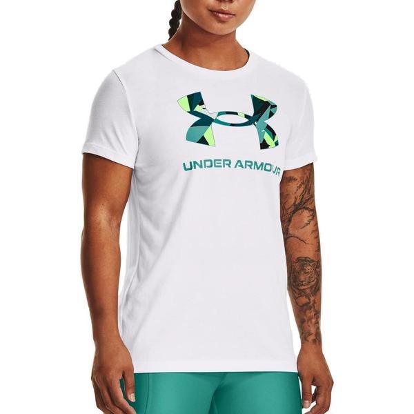 Tricou femei under armour sportstyle logo ss 1356305-106, m, alb