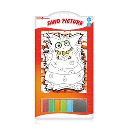Set pictura cu nisip orange elephant, monster